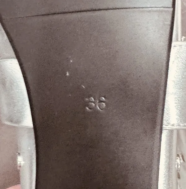 Silver Studded Mary Jane Flats Size 6 - Image 9