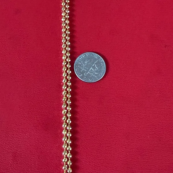 24k gold plated necklace 18 inch - Image 2