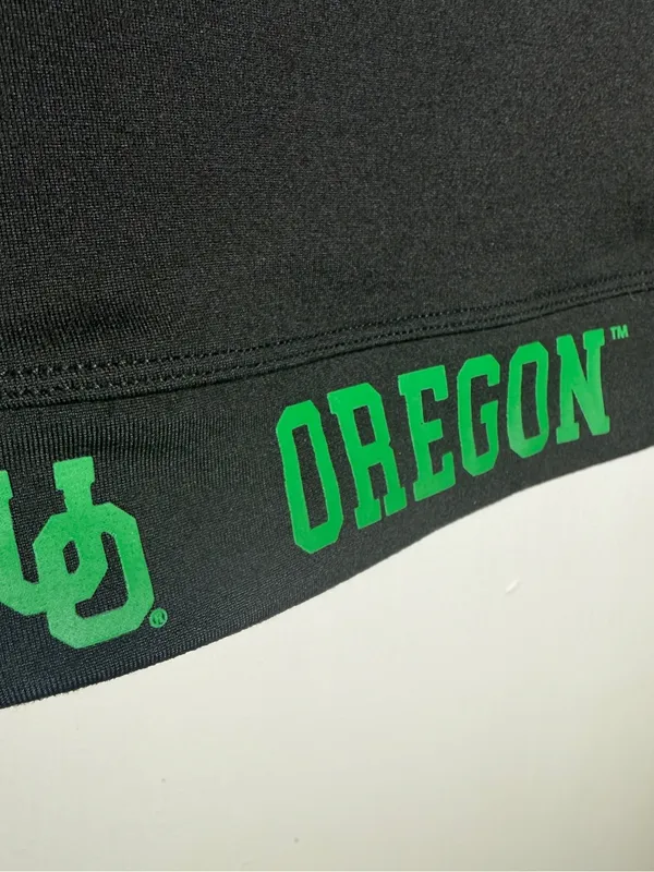 Zoozatz Oregon University Black & Green Sports Bralette Small - Image 2
