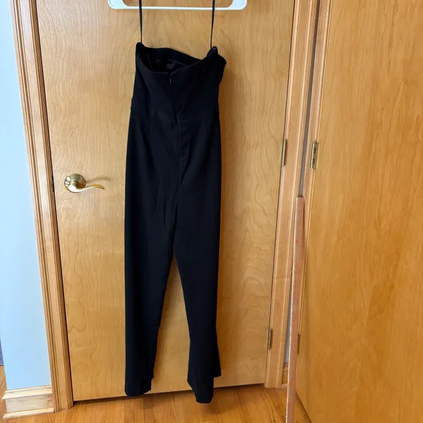 White House Black Market Jumpsuit Women 6 Black Strapless Straight Leg Formal - Image 8