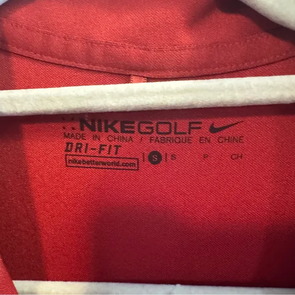 Nike Golf Women’s Large Red Sleeveless Polo Dri-Fit Shirt - Image 3
