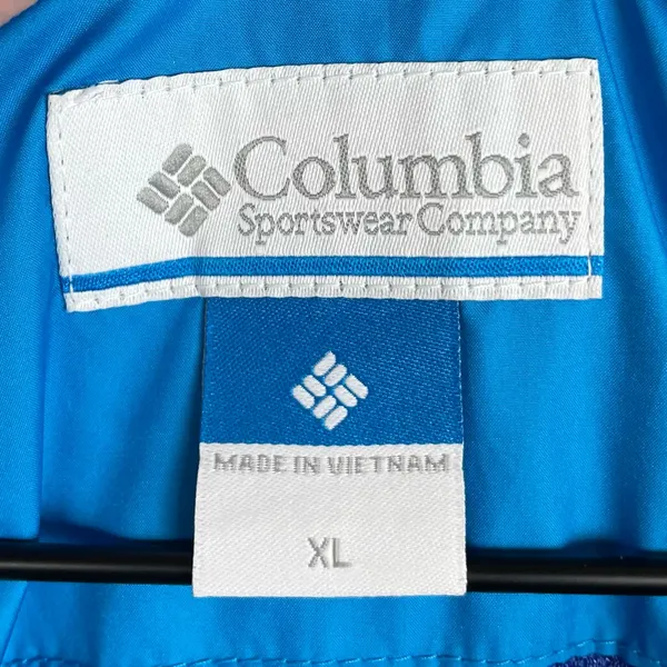 Columbia Women's Omni-Shield Rain Jacket Windbreaker Size XL Blue Colorblock - Image 6