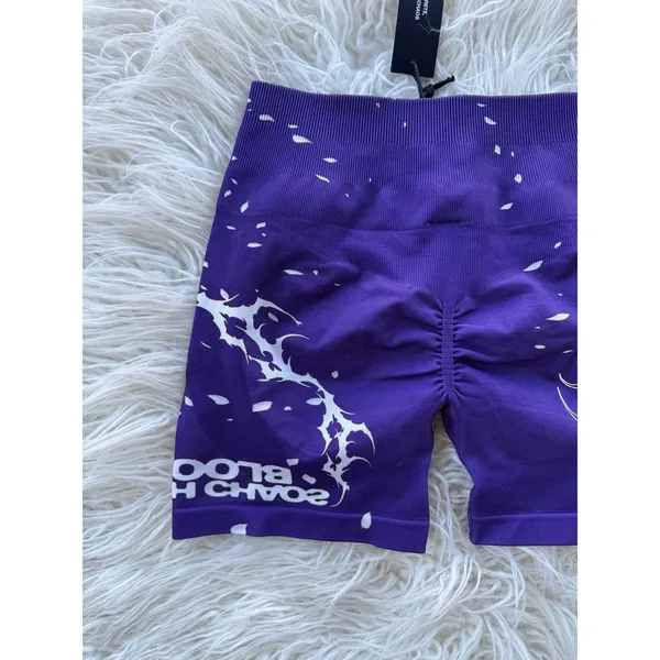 Civil Regime Blowout Kelly Seamless Shorts Bright Purple Size Small - Image 3