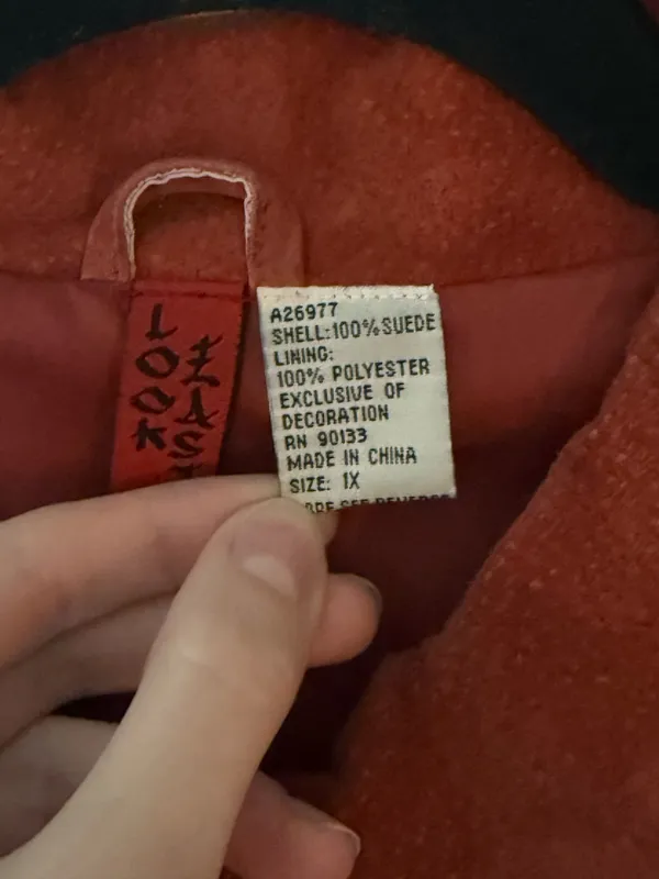 Vintage genuine suede jacket Orange Size XL - Image 5