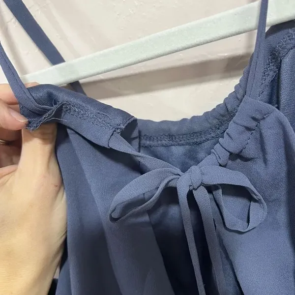 Be Mellow Denim Blue Maxi Dress - Image 7