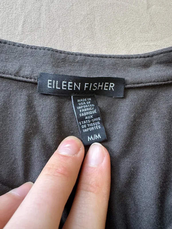 Eileen Fisher Mandarin Collar Button-Front Oversized Midi Dress - Image 10