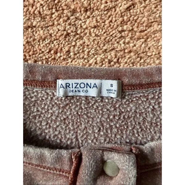 Arizona Jean Co Cropped Sweatshirt Women’s Size S Dusty Mauve Oversized Balloon - Image 6