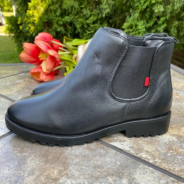 NEW Marc Joseph Black Leather Ave of Americas Chukka Ankle Bootie Size 9.5 Women - Image 2