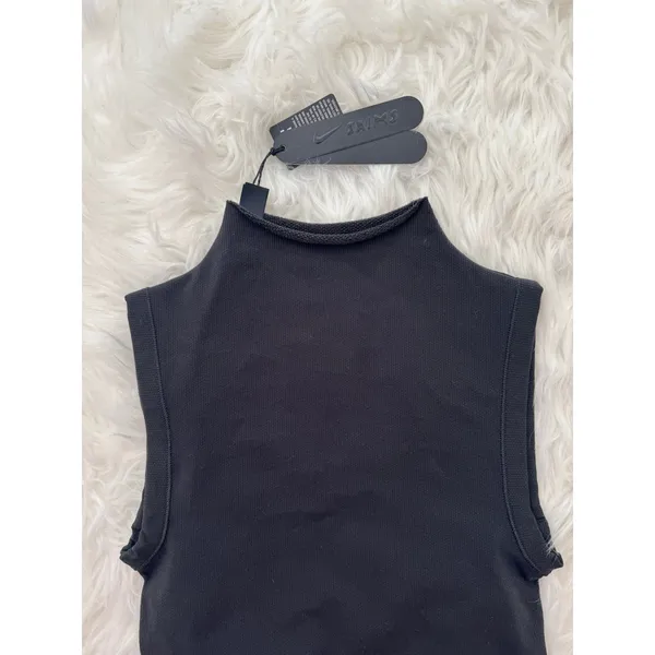 Nike Skims Vintage Seamless Mock Neck Bra Top Obsidian Size XS - Image 5