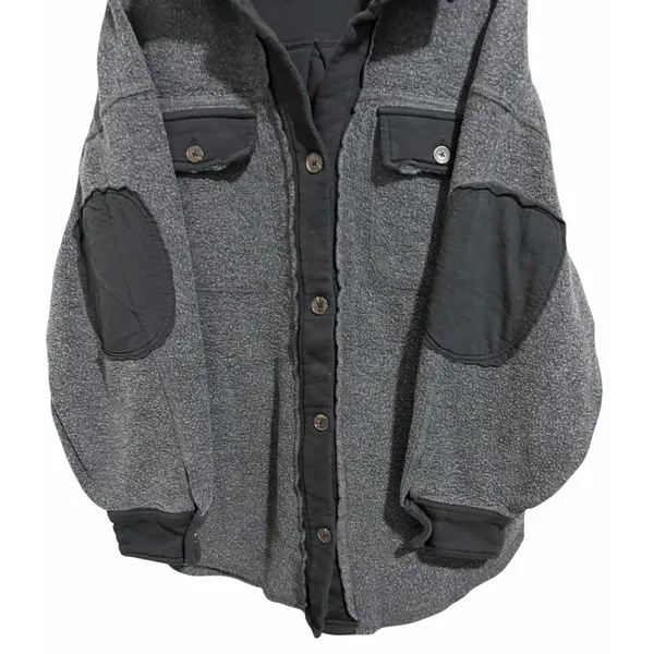 Free People Ruby Jacket Washed‎ Black Oversized Women's Size Small - Image 5