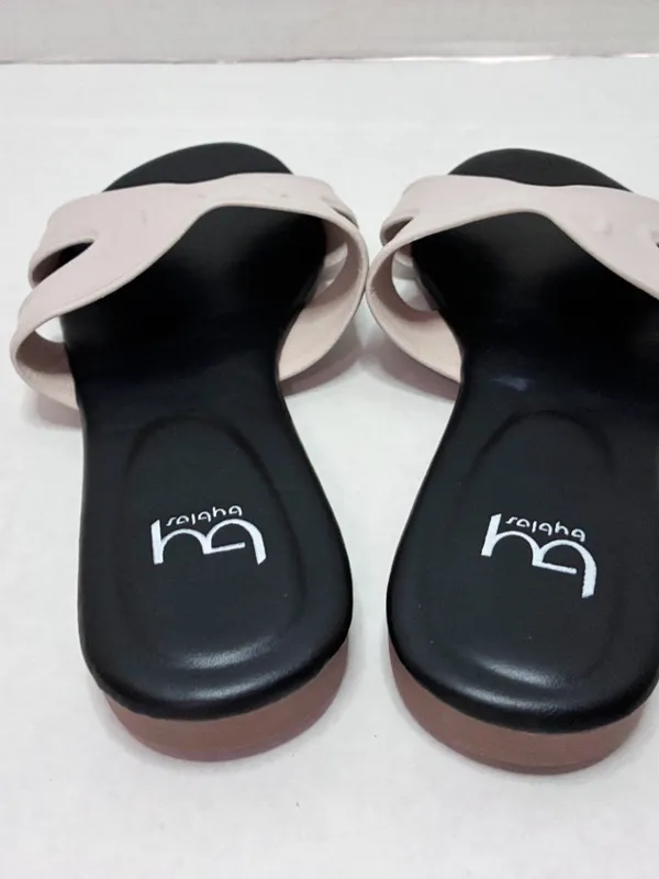 By Byblos Logo Cutout Slide Sandals - EU 39 - Cream - Image 4