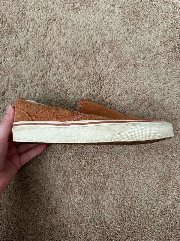 Vans Suede Sherpa Classic Slip On Shoes - Image 5