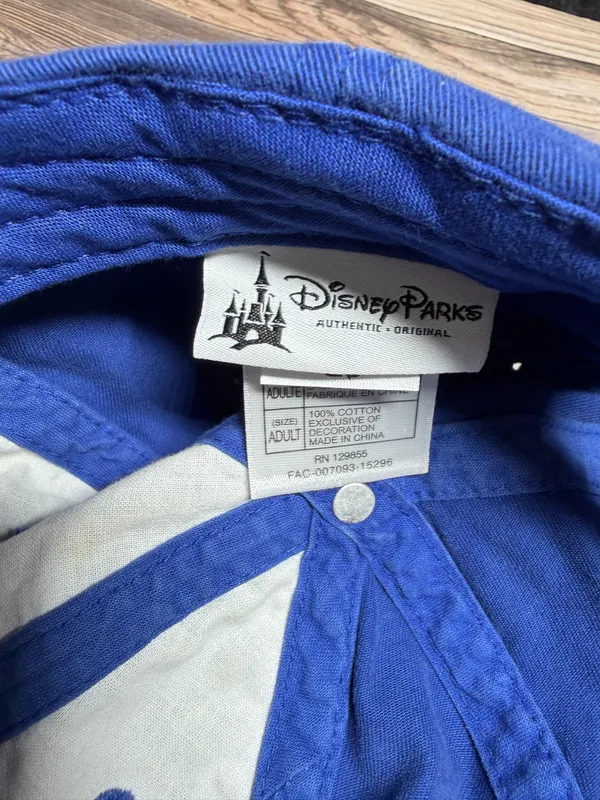 Disney Parks MU Adult Blue Baseball Cap Distressed Bill Adjustable Hat Cotton - Image 6