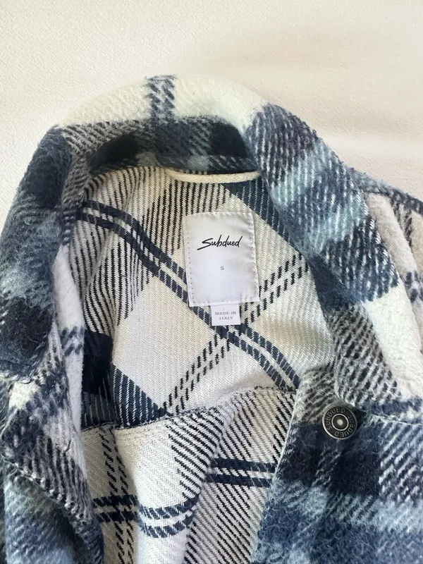 Subdued blue/black flannel jacket - Image 2