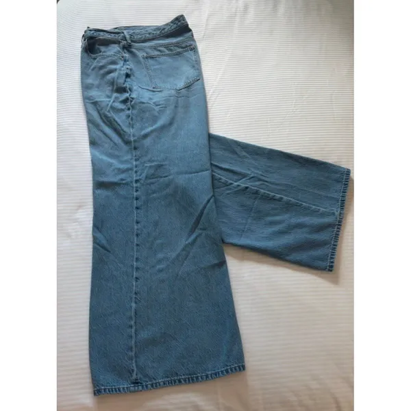Abercrombie & Fitch High Rise Wide Leg Jeans Medium Wash Size 16 Regular - Image 9
