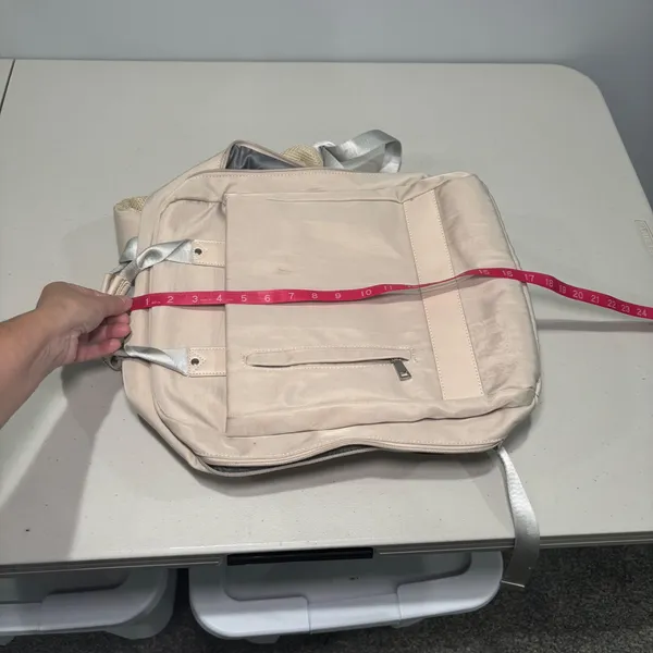 WPJMEFU Beige 15.6 Laptop Padded‎ Backpack USB Port - Image 12