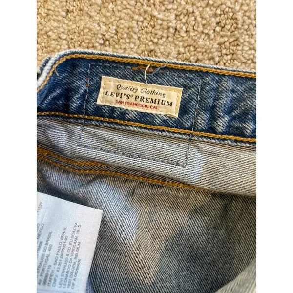Levi’s Original 501 Button Up Cut Off Denim Shorts W27 - Image 6