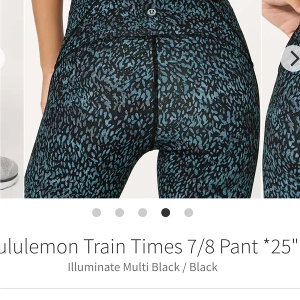 Lululemon Athletica Train Times 7/8 Illuminate Multi Black Leggings - Image 4