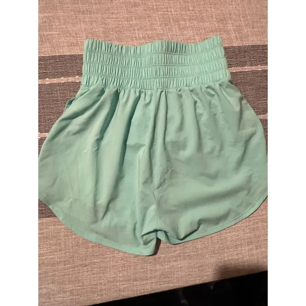 Nike Dri Fit Women's Aqua Mint‎ Running Shorts High Waist XS - Image 5