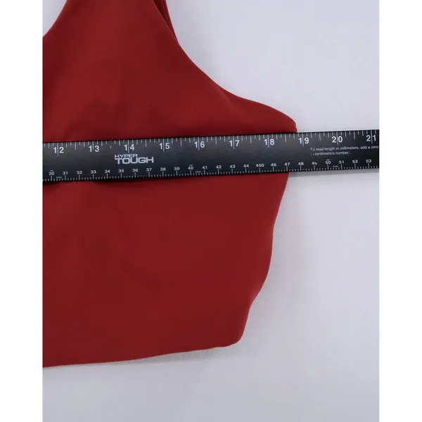 Nike Alate Minimalist Sports Bra Dark Red Low Support Scoop Neck Yoga Top - Image 5