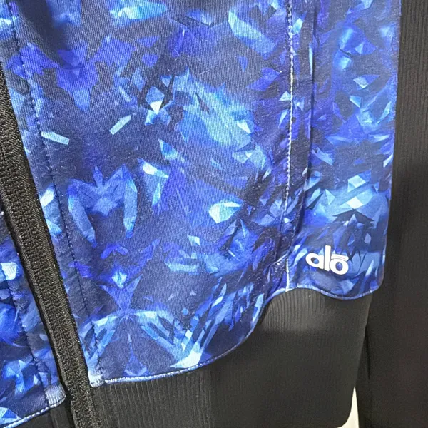 Alo Yoga Jacket Blue And Black Size Small Hoodie Full‎ Zip Athletic T - Image 2
