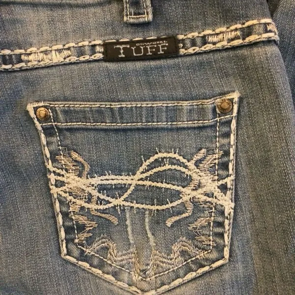 Cowgirl Tuff fearless bling jeans bootcut wide leg 28 - Image 11