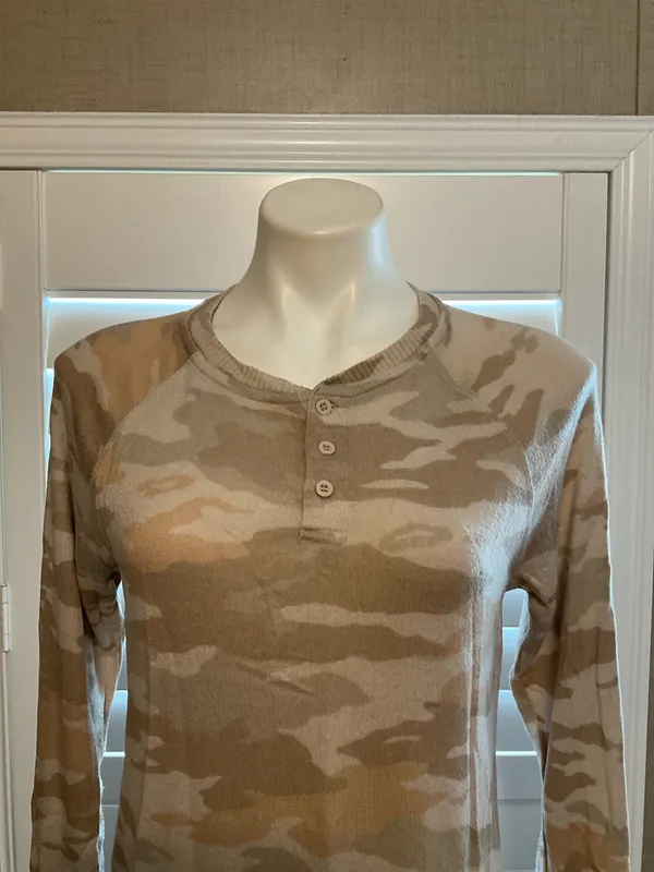 Camouflage crew neck sweater Brown Size XL - Image 2