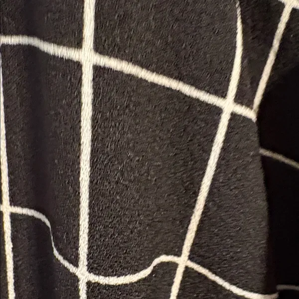 Mine Black and White Checkered Wide Leg Pants - Image 4