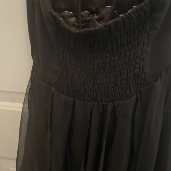Deb Y2K Fairy Grunge Whimsigoth Asymmetrical Hi‎ Low Black Midi Dress Sparkle S - Image 8