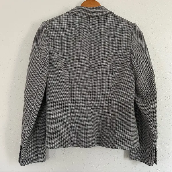 Ann Taylor Petites Black White Tweed Blazer Jacket Formal Office Business 2P - Image 3