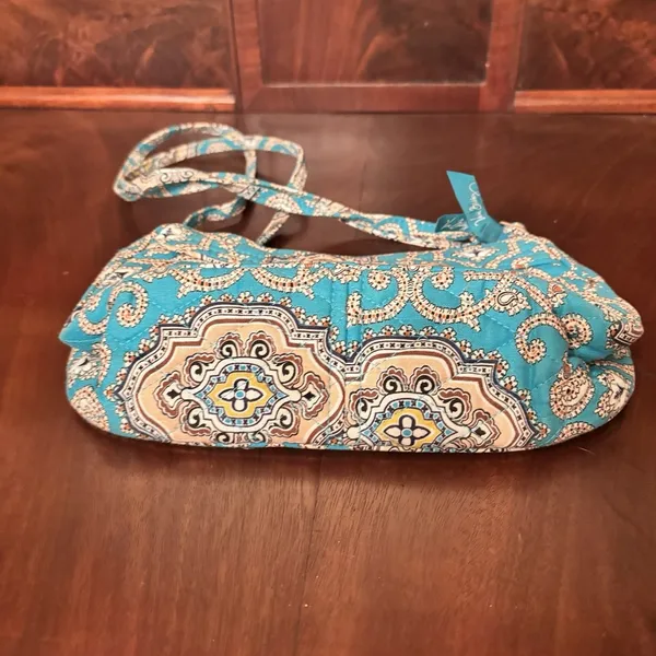 Vera Bradley Frannie Hipster Crossbody‎ Bag Totally Turquoise Paisley - Image 5