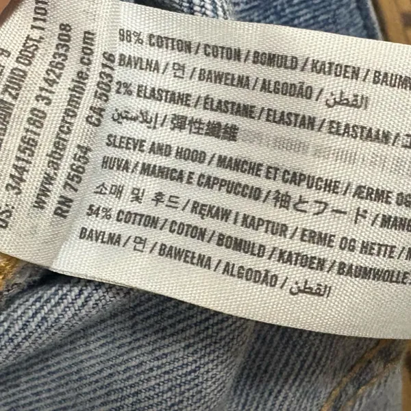 Hollister‎ Denim Sweatshirt Jacket Size Small - Image 8