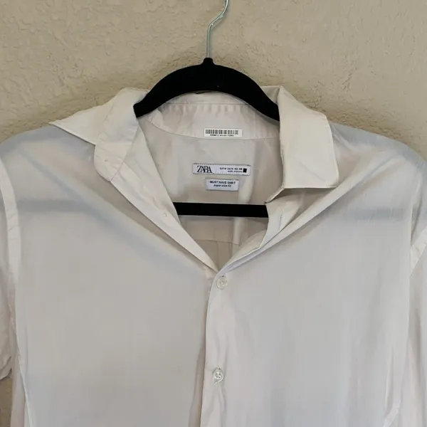 Zara Must have shirt super slim fit sz M business casual preppy button down 90s - Image 3