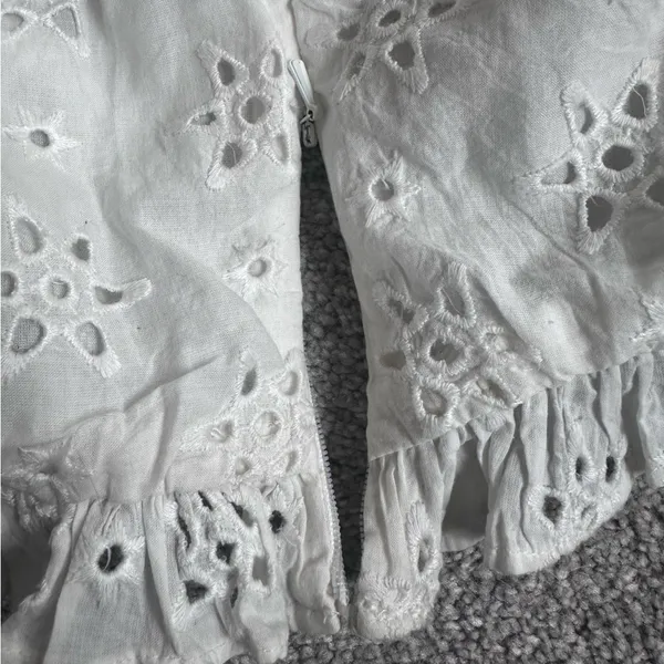 NWT Lovers + Friends Boho Eyelet Cropped White Leah Top Size‎ XL - Image 10
