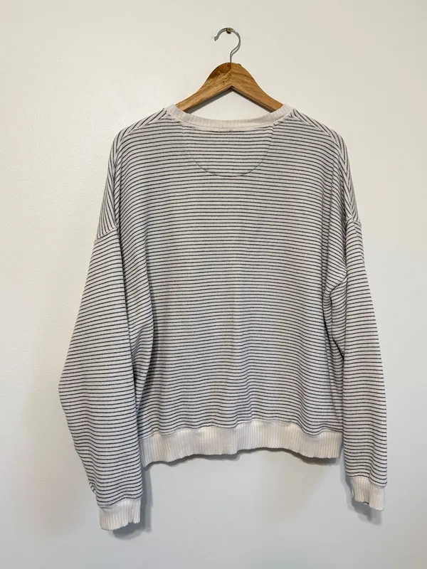 American Eagle Striped Oversized Sweatshirt Size XL Feels lived in sweater AE - Image 6