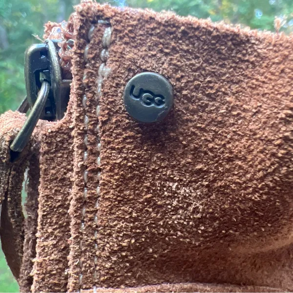 UGG Women's Bandara Suede Ankle Brown Zip Block Heel Boots/Bootie/Shoes|Size:9.5 - Image 7