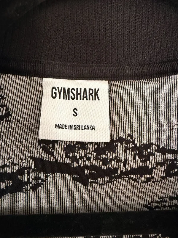 Gymshark Women's Adapt Camo Seamless Track Jacket Black Light Gray Jacquard Small - Image 2