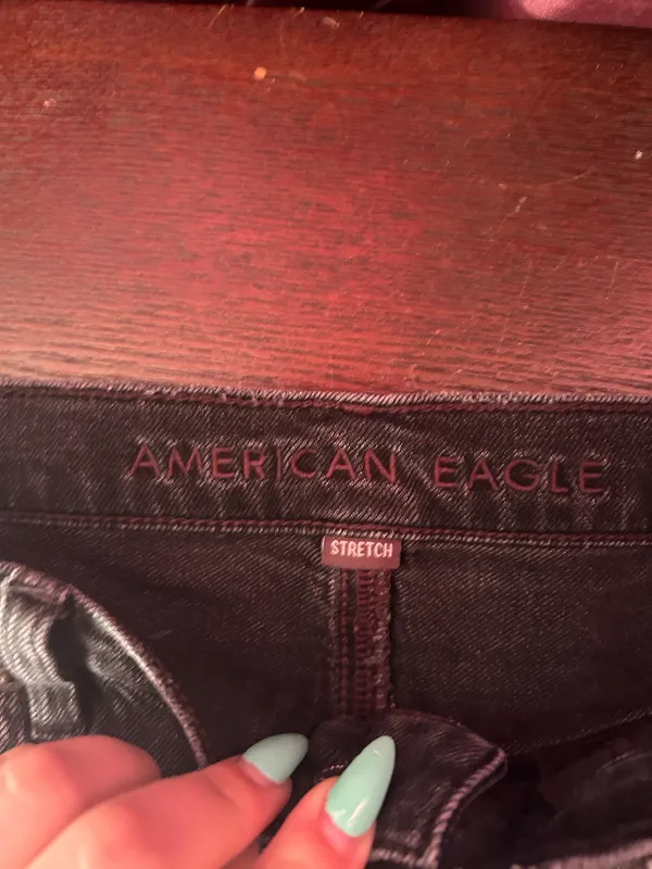 black distressed denim shorts american eagle - Image 2
