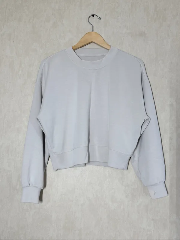 Lululemon Women’s Softstreme Perfectly Oversized Cropped Crew in Mojave Tan 4 - Image 2