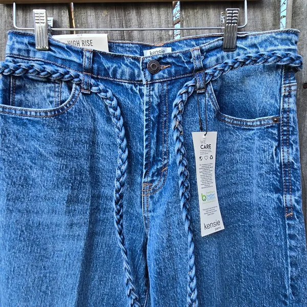 NEW Kensie Carla Wide Leg Blue Jeans 8/29 - Image 5