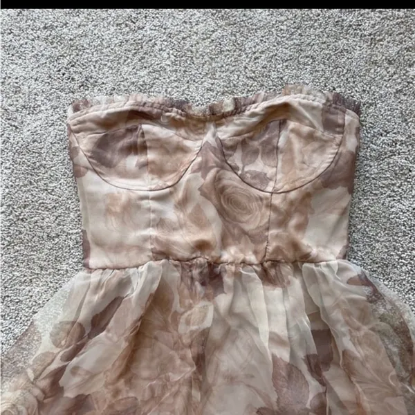 Women's Storia Strapless Floral Tulle Dress-Size Small - NO STRAPS INCLUDED - Image 5