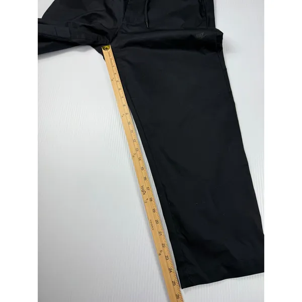 Nike Woven Pants Drawstring Waist Lightweight Black Trousers‎ Size 34 - Image 3