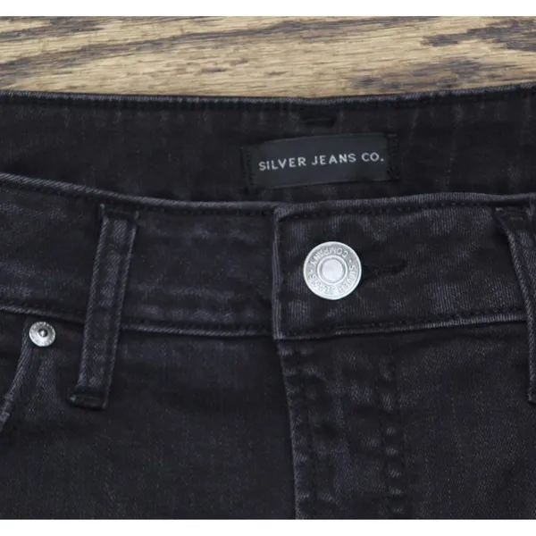 NWT Silver Jeans Co. Suki Womens Mid Rise Skinny Jeans L93136EBK516 Black 33x27 - Image 5