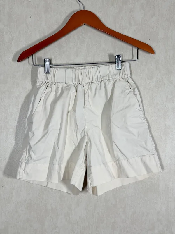 Everlane Women’s Organic Cotton The Easy Shorts Pull On Canvas in Ivory S - Image 4