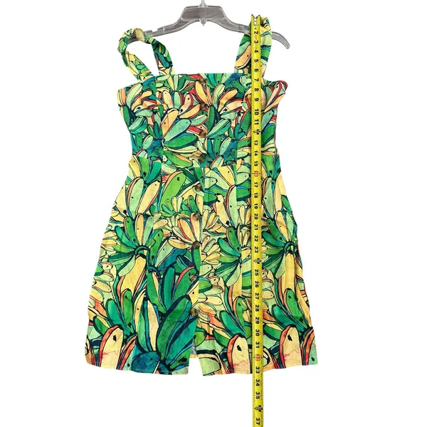Farm Rio Green Banana Dress size small - Image 5