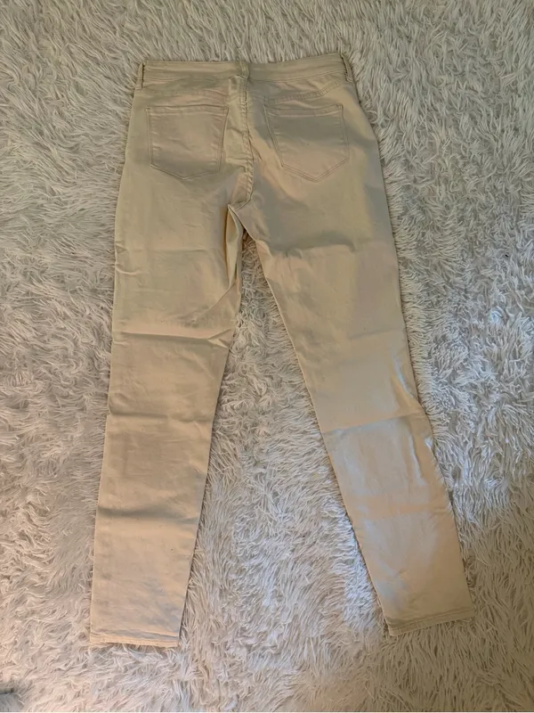 OAT New York Mid Rise Skinny Ankle Jeans Cream Ivory Size 28 - Image 7