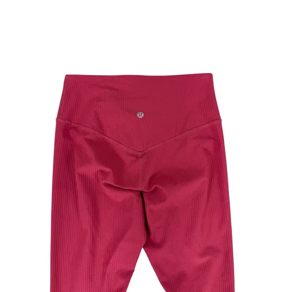 Lululemon Red Athletic Leggings Size 6 Excellent Condition - Image 4