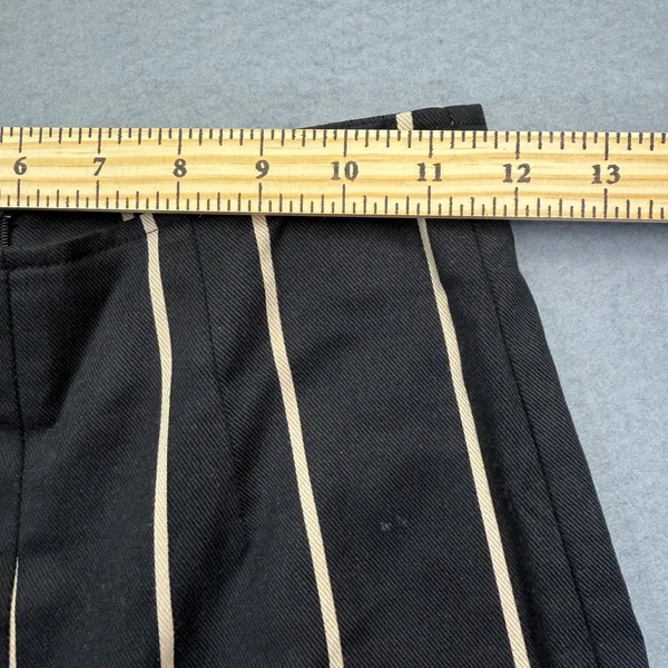 Reformation Black Pinstripe‎ High Rise Straight Leg Pants Size 2 Made in USA - Image 4