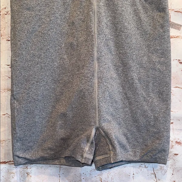 Free People FP movement Gray Sleeveless Romper active large shorts onesie - Image 4
