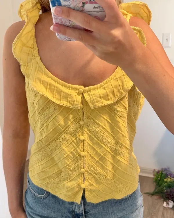 Yellow Ruffle Top - Image 2